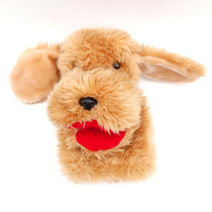 VTG Russ Berrie Puppet Fluffy Dog Puppy Plush Hand Puppet Golf Club Head Cover‎